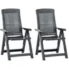 Image de vidaXL Chaises inclinables de jardin lot de 2