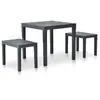 Image de VIDAXL Table de jardin avec 2 bancs - Anthracite