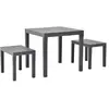 Image de vidaXL Table de jardin avec 2 bancs - Plastique marron