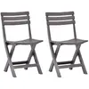 Image de VidaXL Chaises pliables jardin - Plastique Mocha