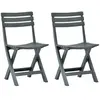 Image de vidaXL Chaises de jardin pliables 2 pcs - Plastique Vert