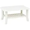 Image de VidaXL Table Basse Blanc 90x60x46 cm Plastique