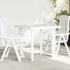 Image de vidaXL Table jardin 80x75 - Plastique blanc