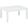 Image de vidaXL Table de jardin - Blanc plastique