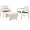 Image de vidaXL Salon de Jardin 3 pcs Plastique Blanc