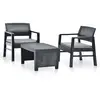 Image de VIDAXL Salon de jardin 3 pcs - Anthracite