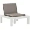 Image de vidaXL Chaise salon de jardin - Plastique - Blanc