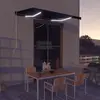 Image de vidaXL Auvent manuel rétractable avec LED - Anthracite