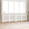 Image de vidaXL Cache-radiateurs 2 pcs MDF Blanc 152x19x81,5 cm
