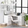 Image de Bureau d'angle vidaXL Blanc