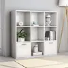 Image de vidaXL Bibliothèque Blanc Brillant