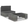 Image de vidaXL Salon de jardin 2 pcs - Gris résine tressée