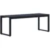 Image de vidaXL Banc en Panneau PS Noir - 120,5 cm