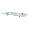 Image de VidaXL Etagères Murales - 2 pcs, Verre Transparent