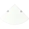 Image de vidaXL Étagères d'angle avec supports - Verre transparent