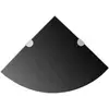 Image de vidaXL Étagères d'Angle 2 pcs Verre Noir