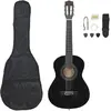 Image de vidaXL Guitare Débutants 8pces Noir 1/2