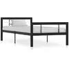 Image de VIDAXL Cadre de lit 90x200 cm - Métal noir et blanc