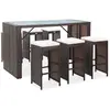 Image de VidaXL Ensemble Bar de Jardin 7 Pièces avec Coussins - Marron