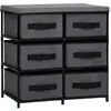 Image de vidaXL Armoire de rangement à 6 tiroirs - Gris
