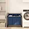 Image de vidaXL Trieuse à Linge - Bleu Acier