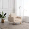 Image de vidaXL Fauteuil Crème - Tissu