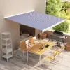 Image de vidaXL Store Cassette Motorisé - 350 x 250 cm - Bleu Blanc