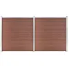 Image de vidaXL Clôture de jardin WPC 353x186 cm Marron