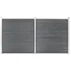 Image de VidaXL Clôture en WPC - Gris - 353x186 cm