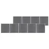 Image de vidaXL Clôture de jardin WPC 1564x186 cm - Gris