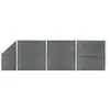 Image de vidaXL Ensemble de clôture WPC 3 carré + 1 incliné gris 619x186 cm