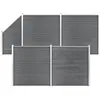 Image de vidaxl Ensemble clôture WPC 792x186 cm - Gris