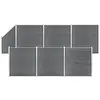 Image de vidaXL Ensemble de clôture WPC 6 Carré + 1 Incliné 1138x186 cm - Gris