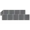 Image de vidaXL Ensemble de clôture WPC 1657x186 cm - Gris