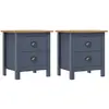 Image de Vidaxl Tables de Chevet Hill Gris