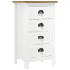 Image de vidaXL Buffet Hill - Blanc et marron
