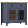 Image de VidaXL Buffet Hill - Gris - 90 x 40 x 80 cm