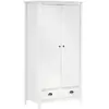 Image de vidaXL Garde-robe 2 portes Hill - Blanc