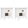 Image de vidaXL Tables de chevet 2 pcs Hill 46x35x49.5 cm