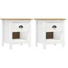 Image de vidaXL Tables de chevet Hill Bois