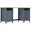 Image de vidaXL Bureau Hill Gris