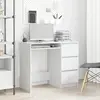 Image de vidaXL Bureau Blanc avec tiroirs