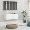 Image de vidaXL Meuble TV Blanc 80x30x30 cm