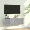 Image de vidaXL Meuble TV Gris béton - 100x30x30 cm