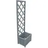 Image de vidaXL Jardinière en treillis - 40x30x135 cm - Bois de sapin
