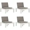 Image de VIDAXL Chaises salon jardin plastique blanc