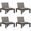 Image de Chaise de Salon Jardin VidaXL - 4 Pièces - Plastique Anthracite