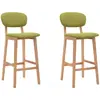 Image de Lot de 2 chaises de bar vidaXL vert