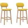 Image de vidaXL Tabourets de bar 2 pcs - Jaune Moutarde