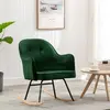 Image de vidaXL Chaise à bascule - Vert foncé